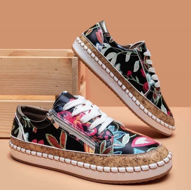 Women's Orthopedic Floral Shoes - Santorini Style-MODAUTLET