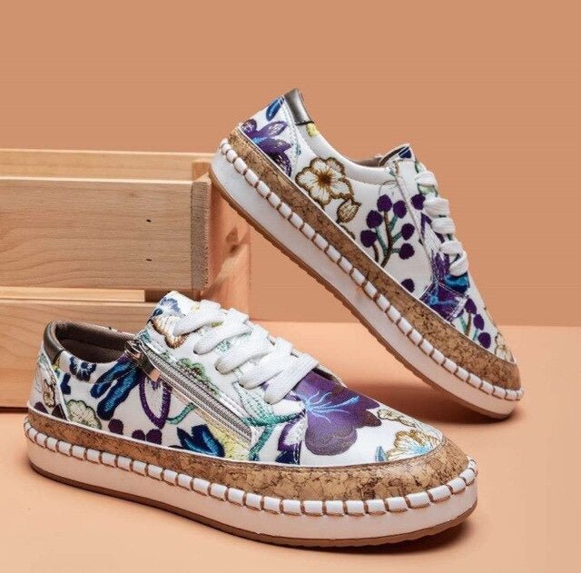 Women's Orthopedic Floral Shoes - Santorini Style-MODAUTLET