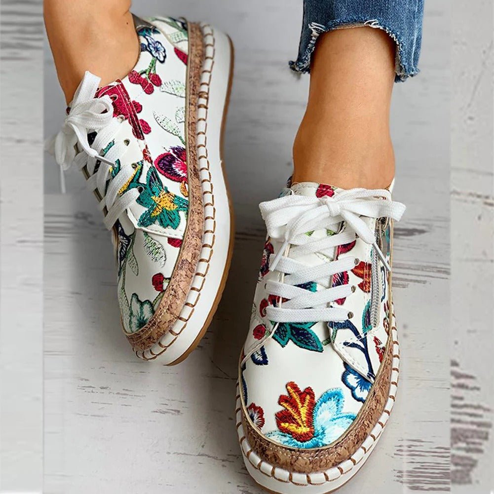 Women's Orthopedic Floral Shoes - Santorini Style