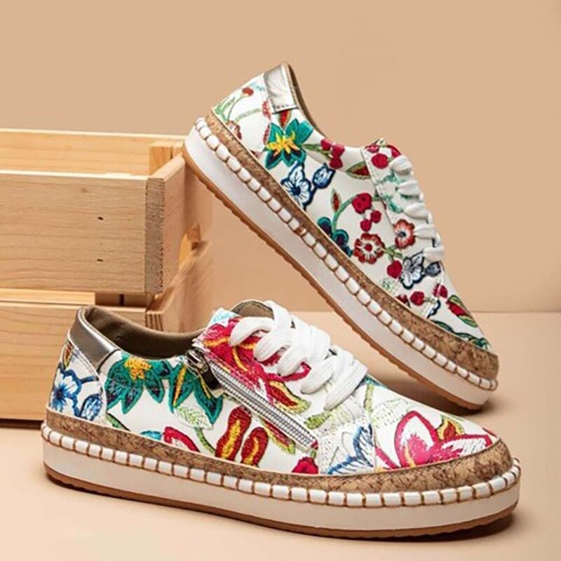 Women's Orthopedic Floral Shoes - Santorini Style-MODAUTLET