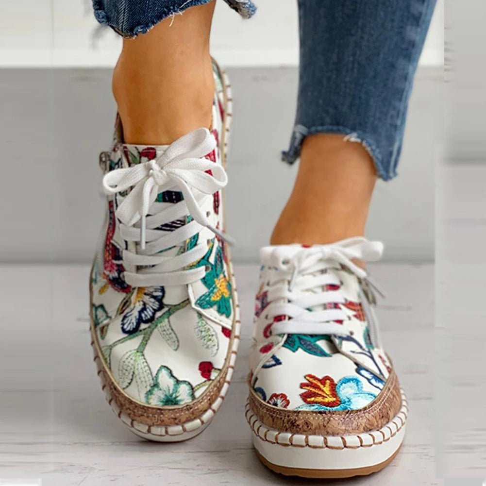 Women's Orthopedic Floral Shoes - Santorini Style