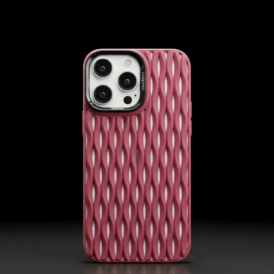 Lightweight Mesh iPhone Case for Enhanced Protection Red