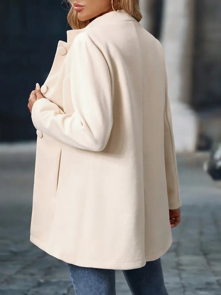 Abrigo blazer largo con botones delanteros para mujer