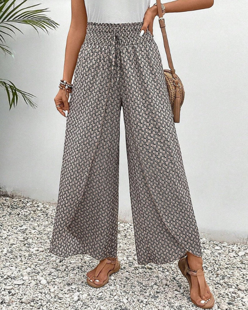 Women's Relaxed Wide Leg Trousers-MODAUTLET