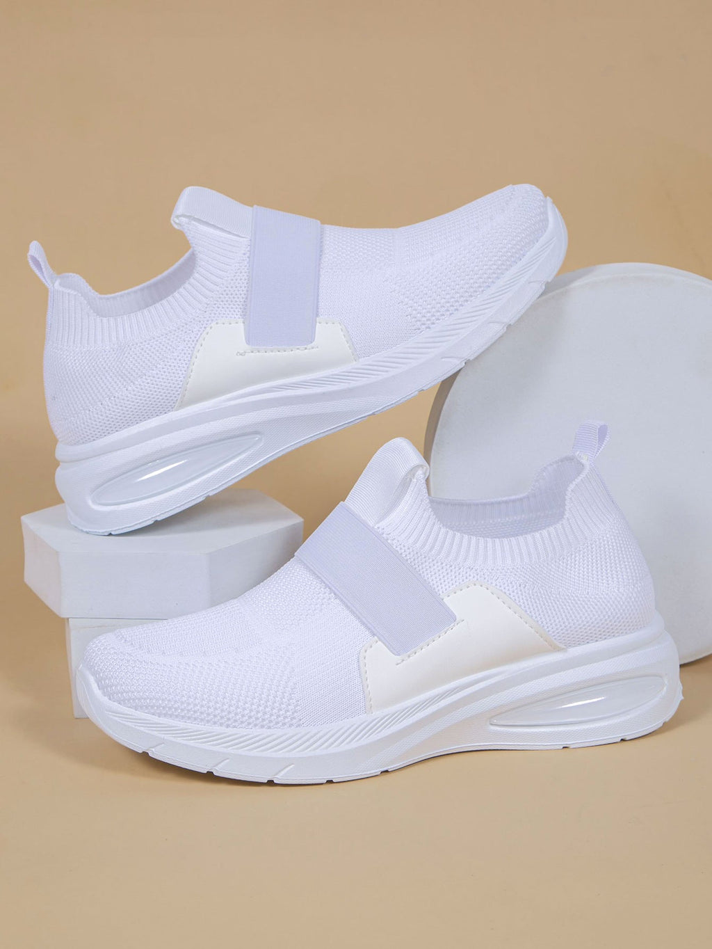 Women's Hollow Mesh Sports Sneakers White