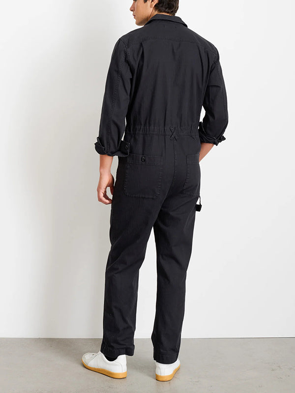 Men's Slim Fit Zip Jumpsuit for Comfortable Casual Wear
