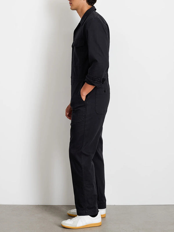 Men's Slim Fit Zip Jumpsuit for Comfortable Casual Wear