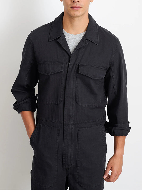 Men's Slim Fit Zip Jumpsuit for Comfortable Casual Wear