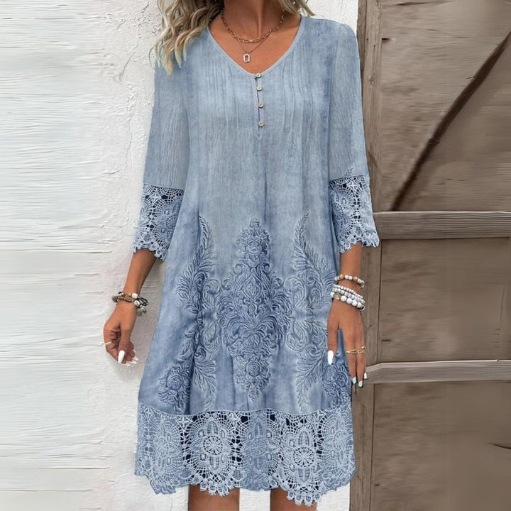 Damen Midikleid mit Blumenmuster
