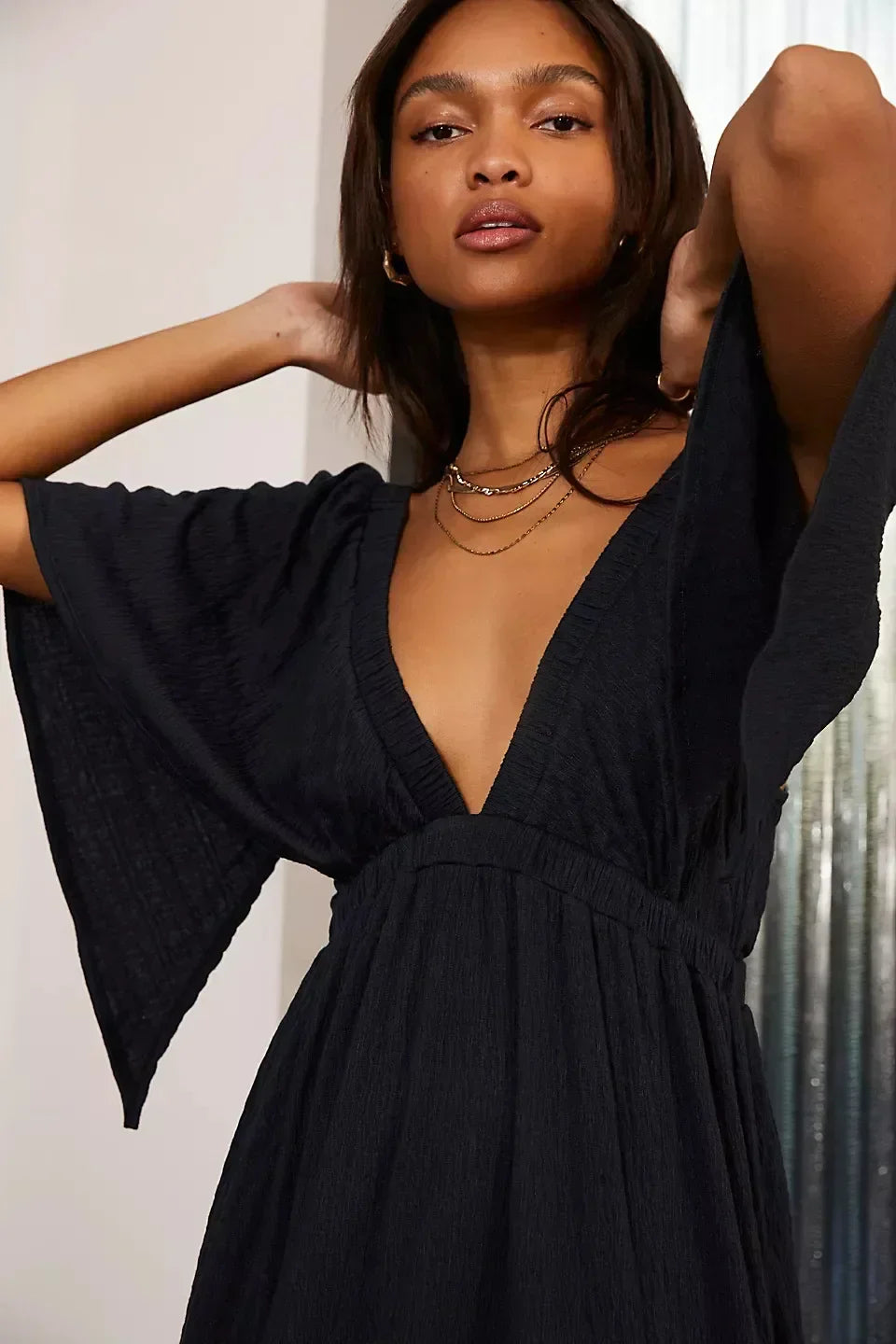 Women's Backless Bohemian Maxi Dress-MODAUTLET