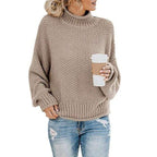 Women's Signature Ribbed Knit Sweater Khaki