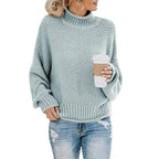 Women's Signature Ribbed Knit Sweater Light Blue
