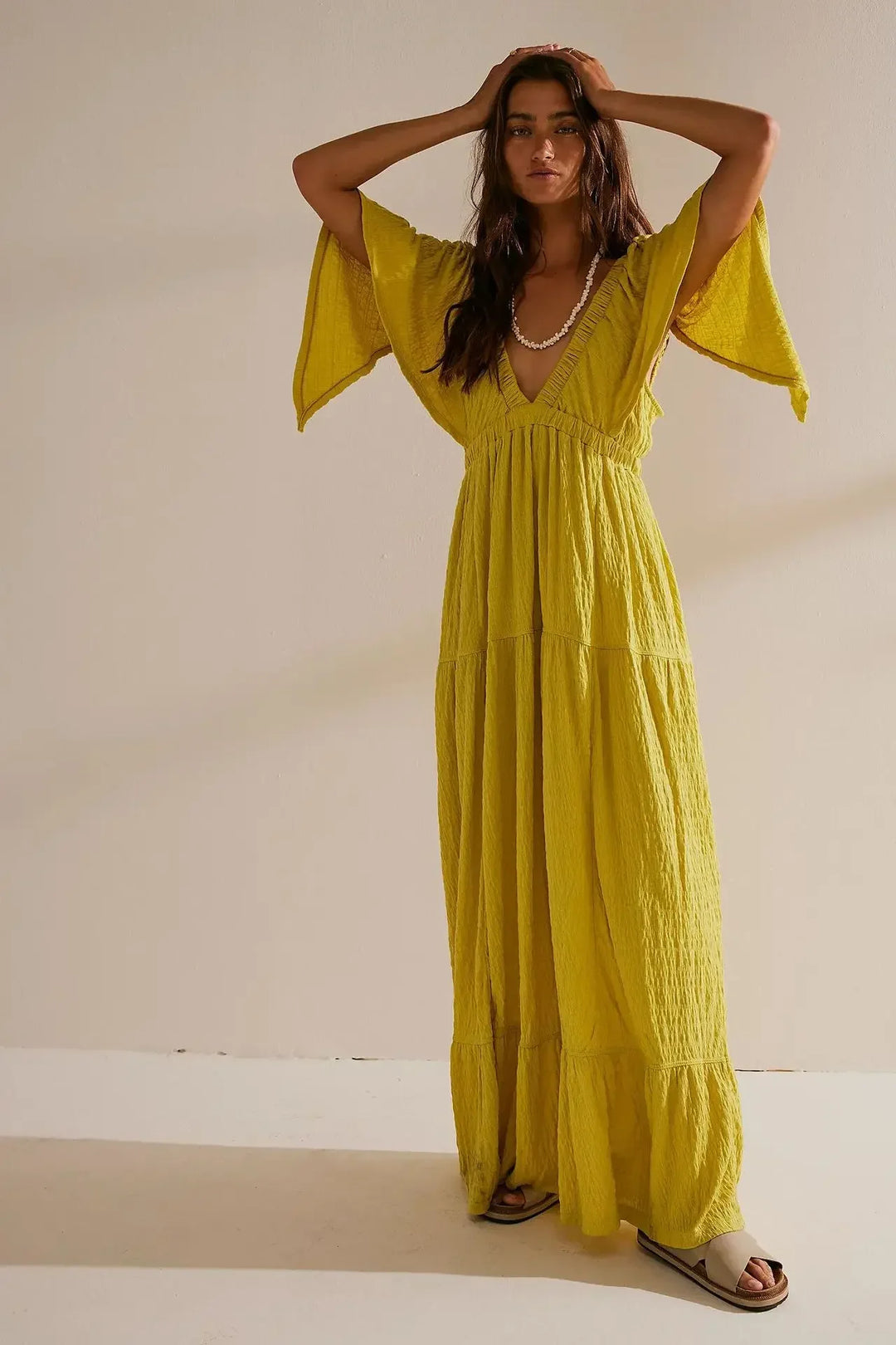 Women's Backless Bohemian Maxi Dress-MODAUTLET