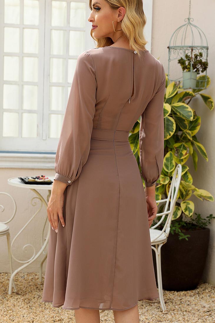 Abito midi in chiffon da donna