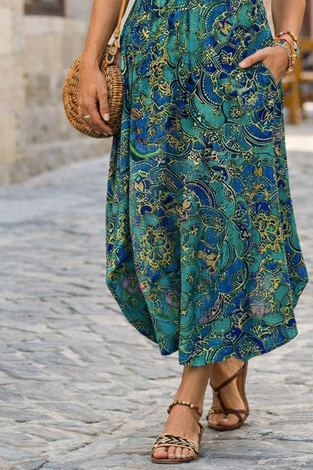 Women's Ethnic Maxi Dress-MODAUTLET