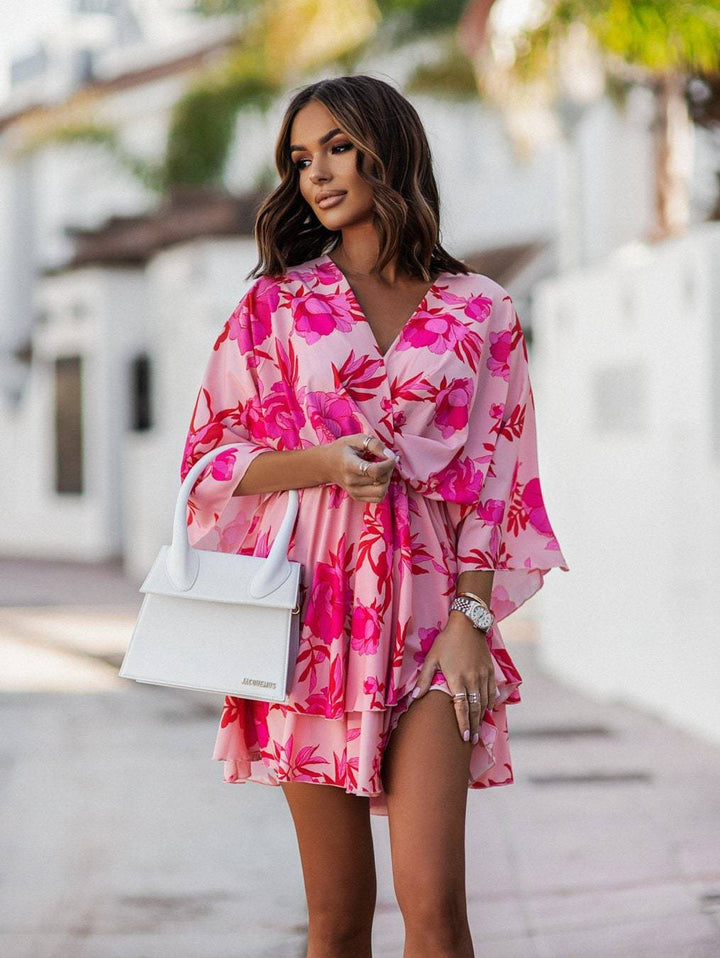 Women's Pink Mini Dress-MODAUTLET