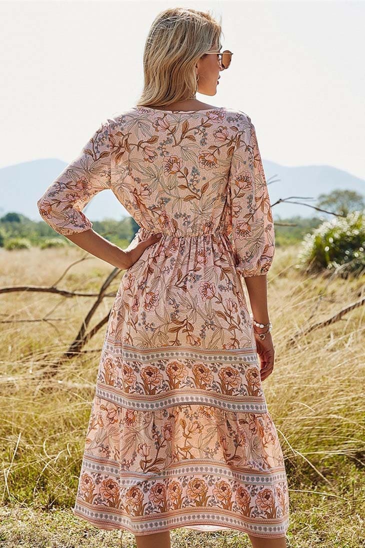 Vestido Maxi Boho Feminino para a Primavera