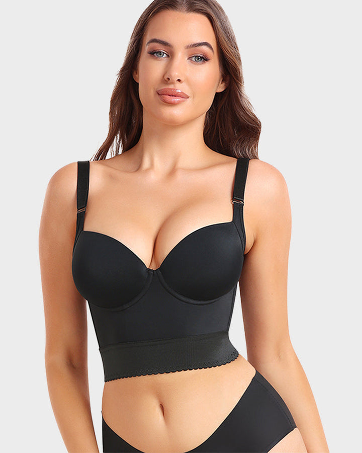 Women's Longline Push-Up Bra with Built-In Shapewear-MODAUTLET