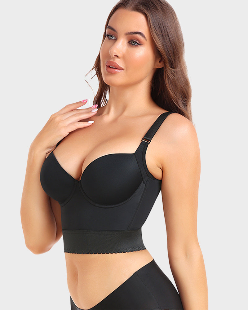Women's Longline Push-Up Bra with Built-In Shapewear-MODAUTLET