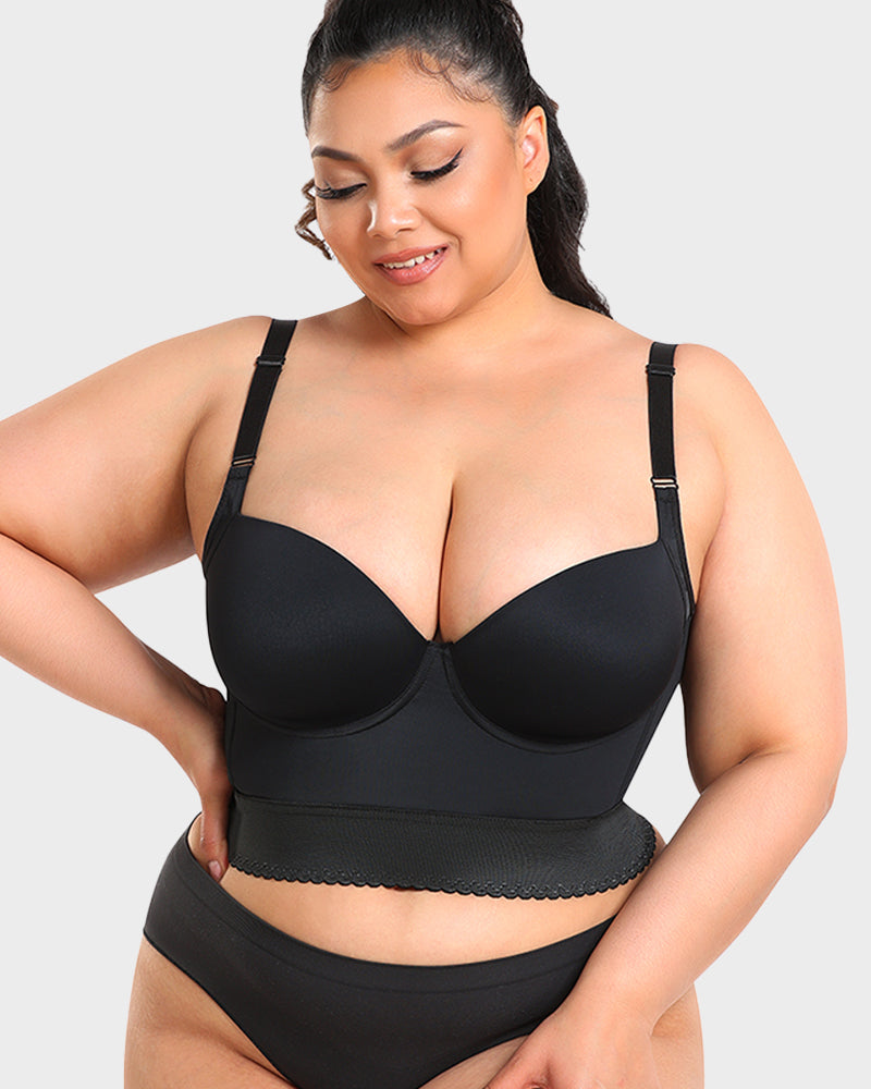 Women's Longline Push-Up Bra with Built-In Shapewear-MODAUTLET