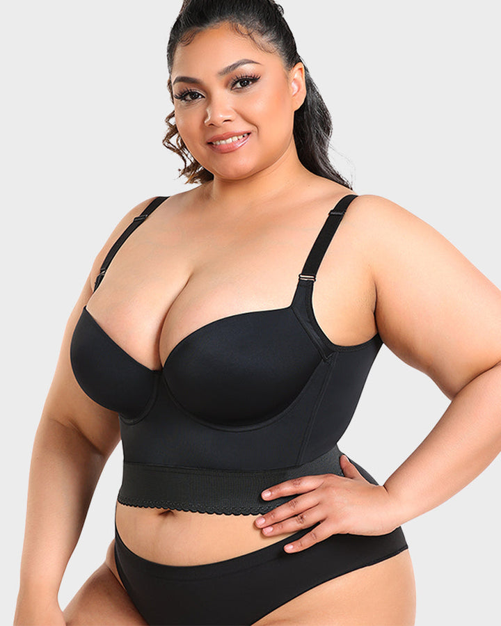 Women's Longline Push-Up Bra with Built-In Shapewear-MODAUTLET