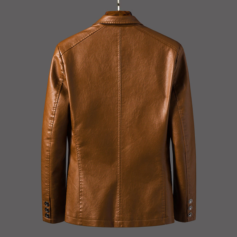 Men's Fall Leather Jacket - Stylish and Durable Outerwear