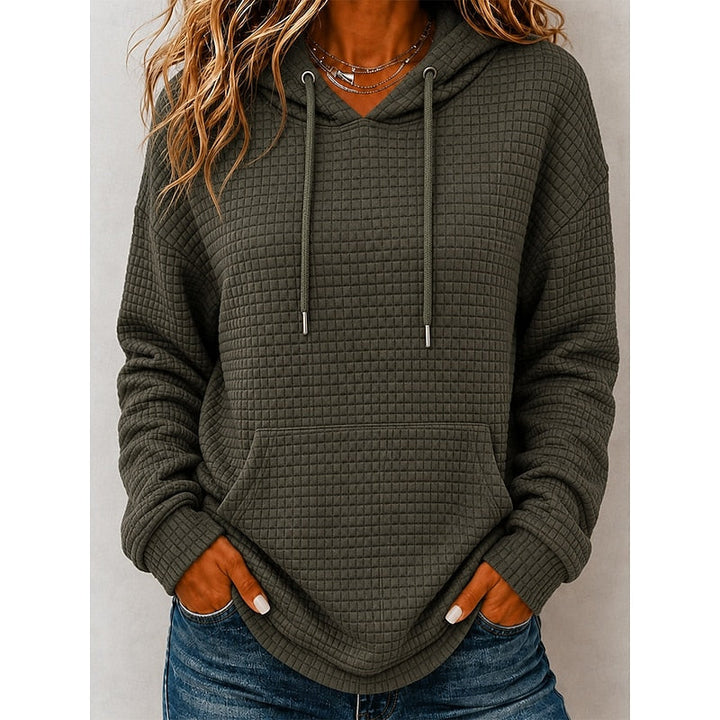 Women's Textured Drawstring Hoodie