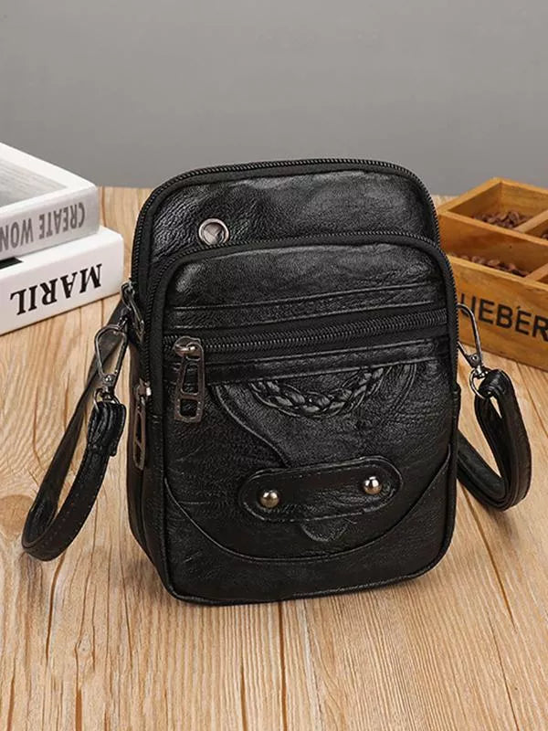 Vallana | Vintage Leather Crossbody Bag-MODAUTLET