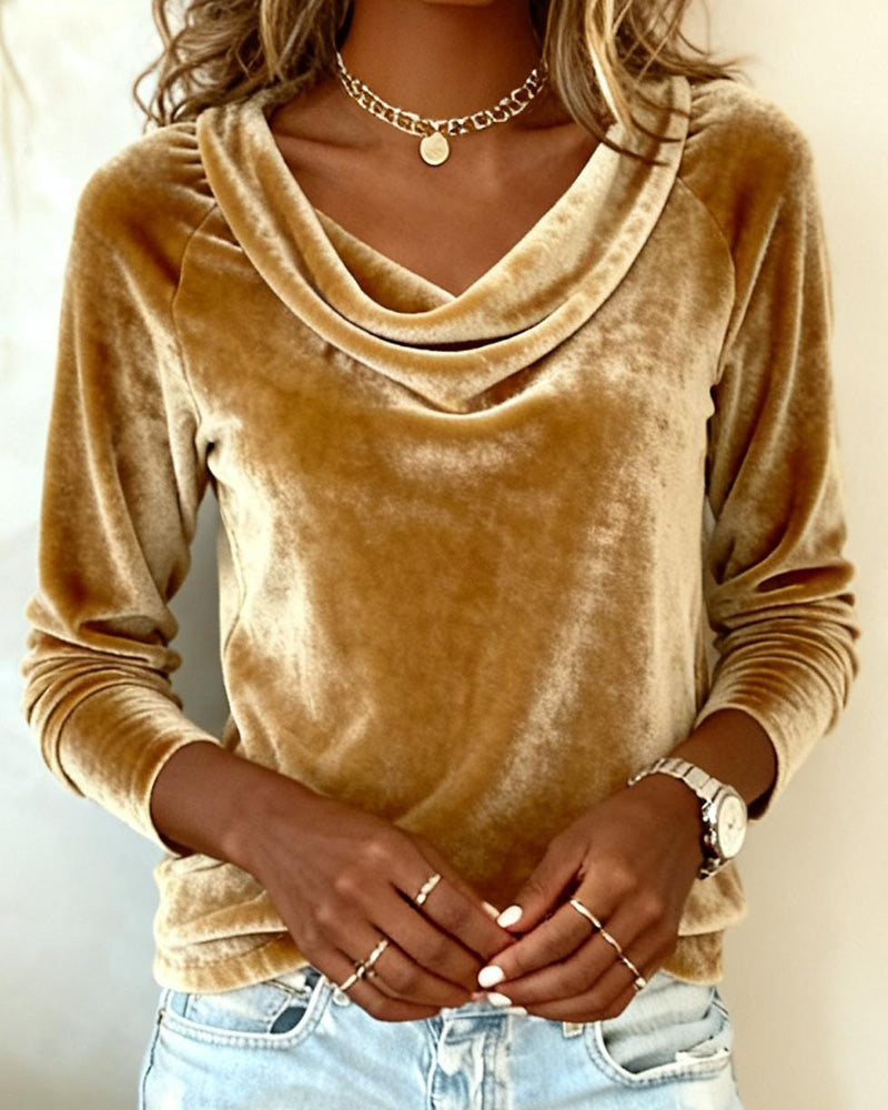 Women's Chic Amber Drape Blouse-MODAUTLET