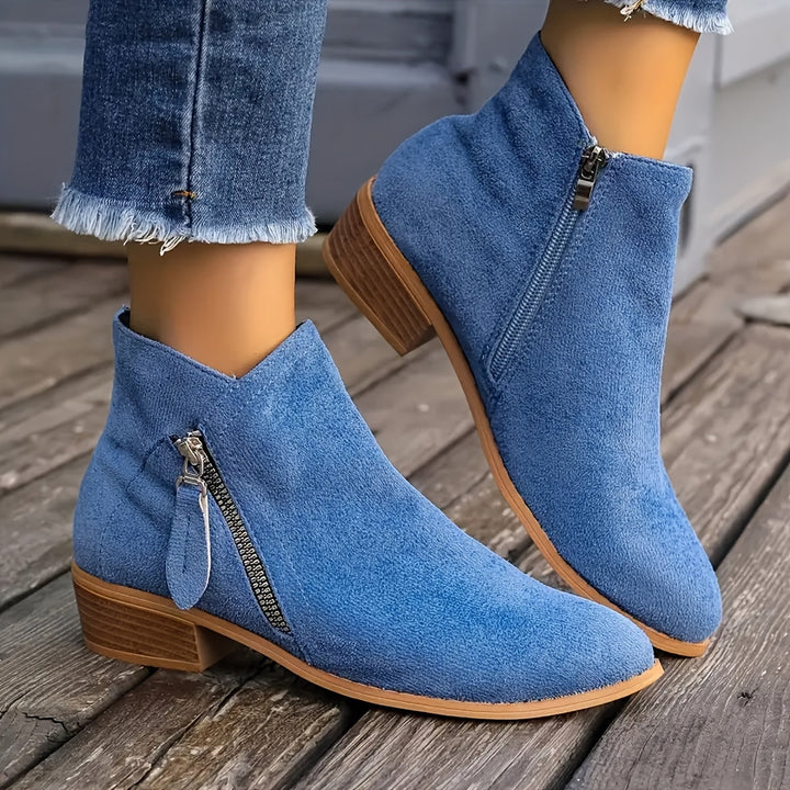 Women's Chic Side-Zip Boots-MODAUTLET