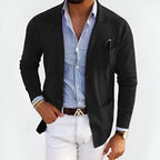 Lightweight Breathable Summer Knit Blazer for Warm Weather Black