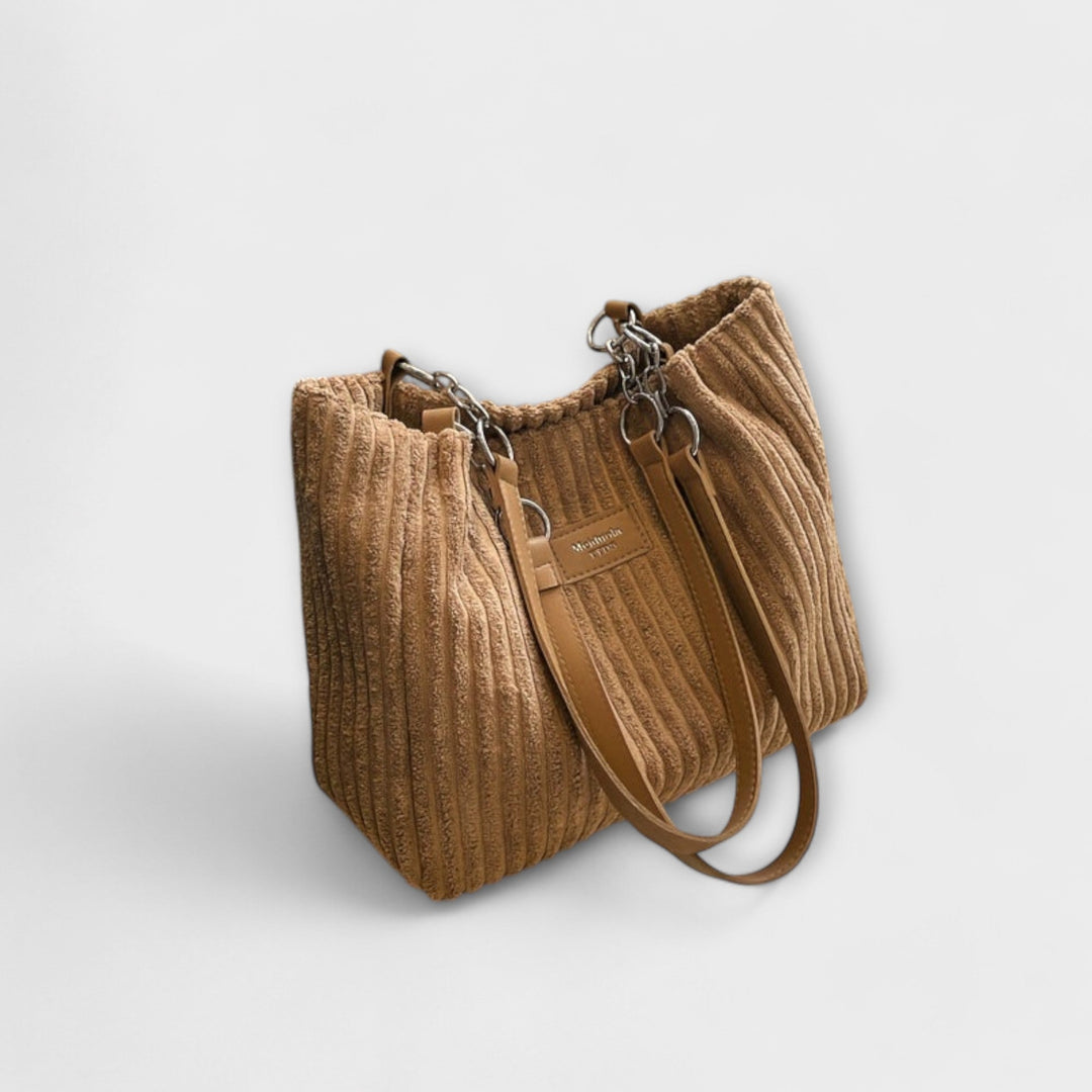 Olívia | Women's Soft Corduroy Shoulder Bag Khaki