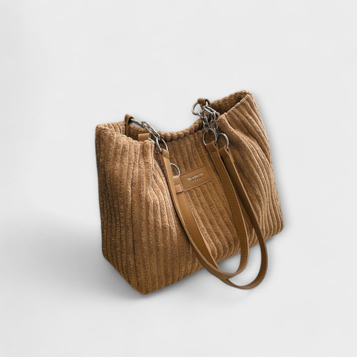 Olívia | Women's Soft Corduroy Shoulder Bag Khaki