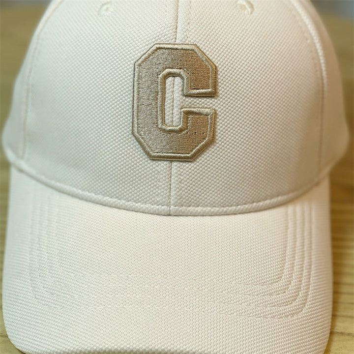 C Letter Embroidered Small Duck Tongue Cap for Stylish Look