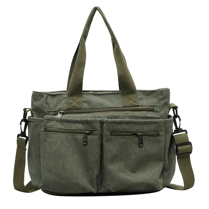 Corduroy Tote Bag Large Carryall For Everyday Style-MODAUTLET