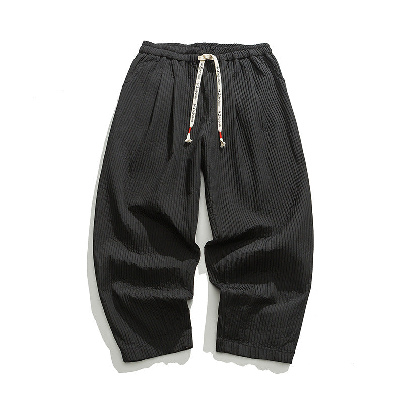 Men's Loose Fit Straight-Leg Casual Trousers-MODAUTLET
