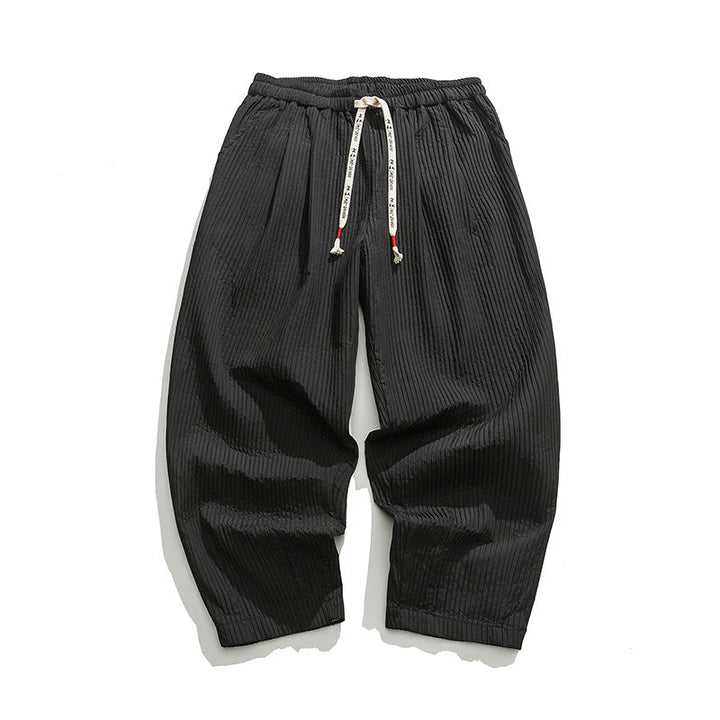 Men's Loose Fit Straight-Leg Casual Trousers-MODAUTLET