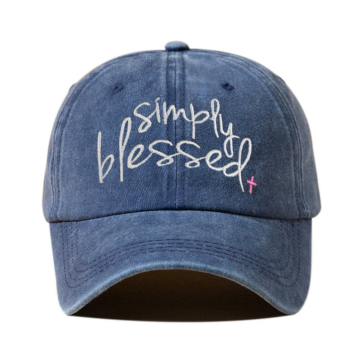Wide Brim Sunshade Embroidered Letter Baseball Cap for Sun Protection