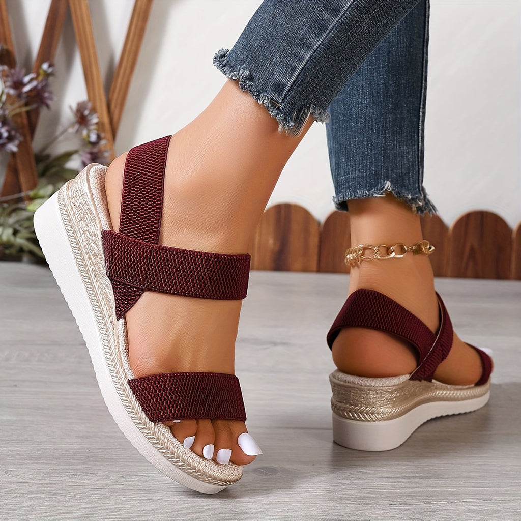 Women's Wedge Heel Sandals for All-Day Comfort - Summer Footwear