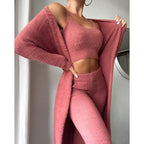 Cozy 3‑Piece Women's Lounge & Pajama Set Pink