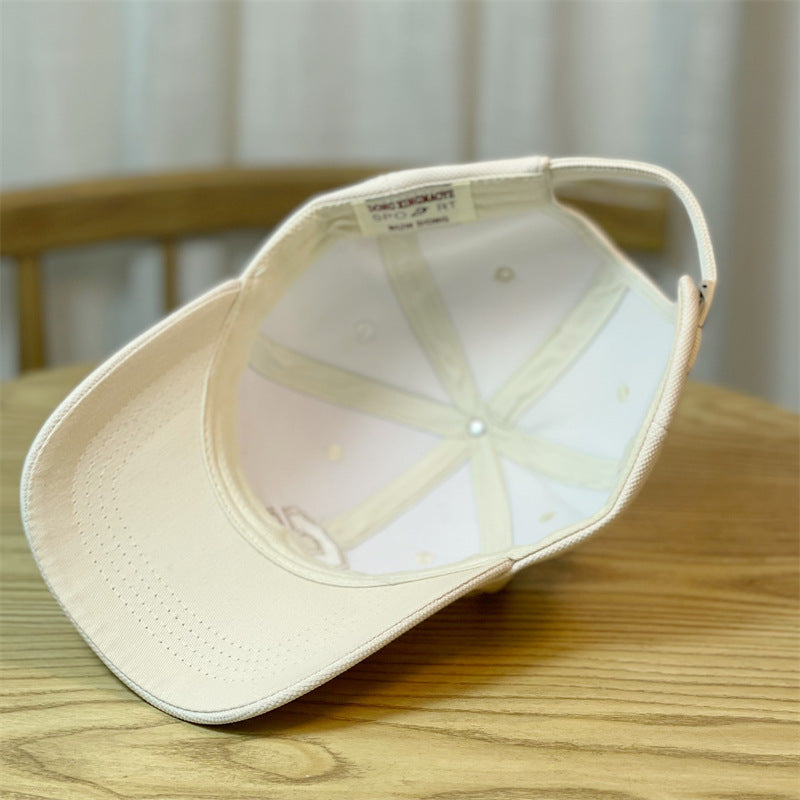 C Letter Embroidered Small Duck Tongue Cap for Stylish Look