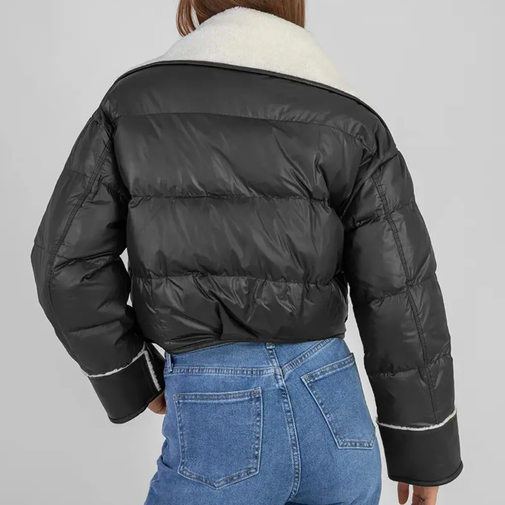 Double-Breasted Aviator Jacket for Women