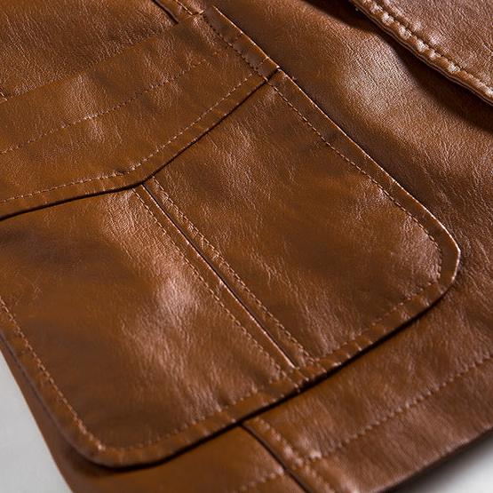 Men's Fall Leather Jacket - Stylish and Durable Outerwear