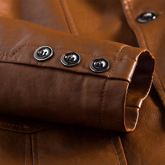 Men's Fall Leather Jacket - Stylish and Durable Outerwear
