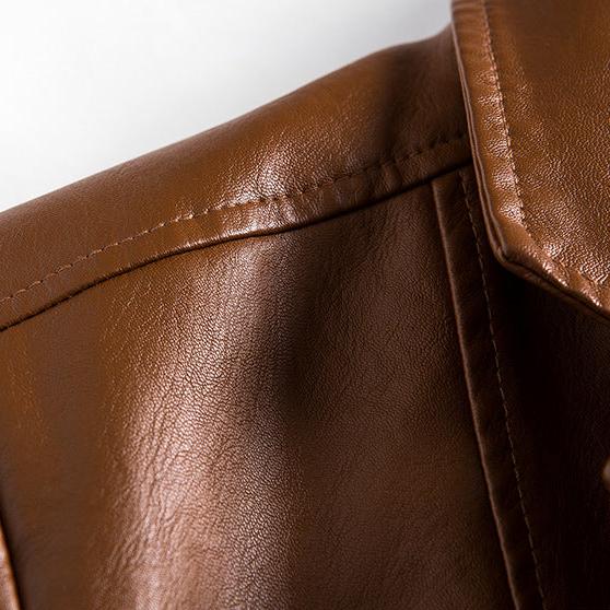 Men's Fall Leather Jacket - Stylish and Durable Outerwear