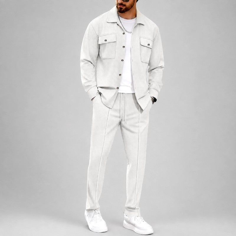 Ensemble assorti pour homme composé d’une veste texturée et d’un pantalon