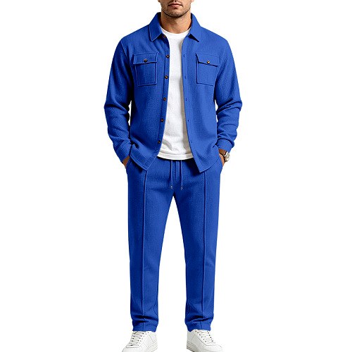 Ensemble assorti pour homme composé d’une veste texturée et d’un pantalon