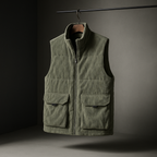 Stylish Corduroy Vest for Men Army Green