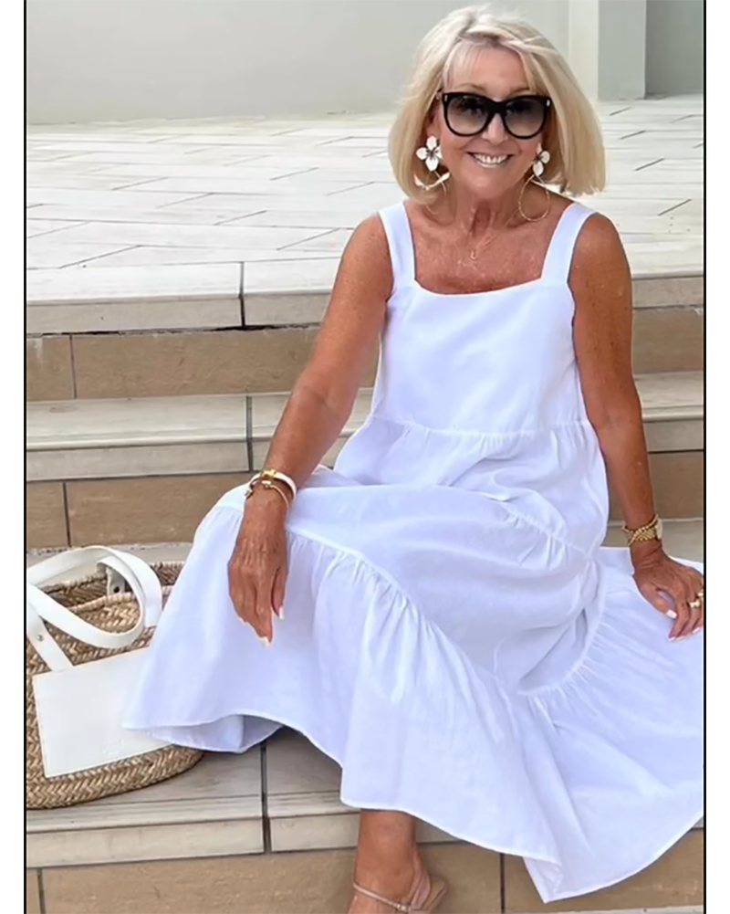 Jenna | Women's Sleeveless Tiered Maxi Casual Gown