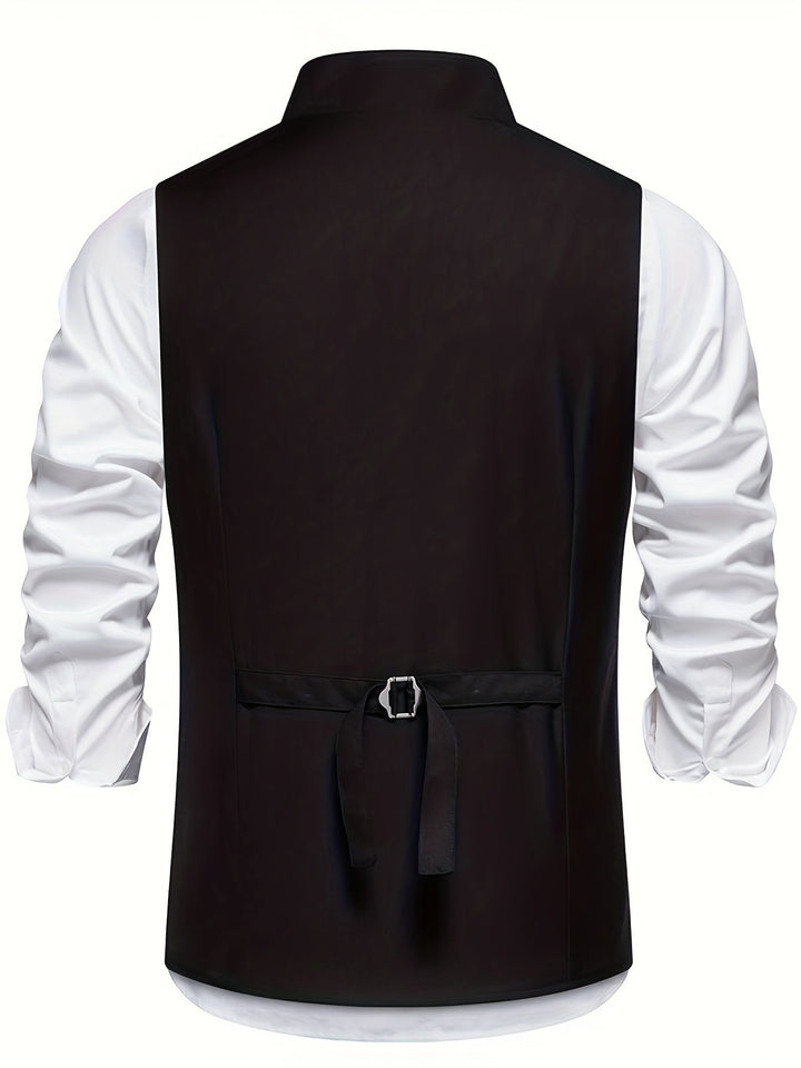 Chaleco asimétrico sofisticado para hombre